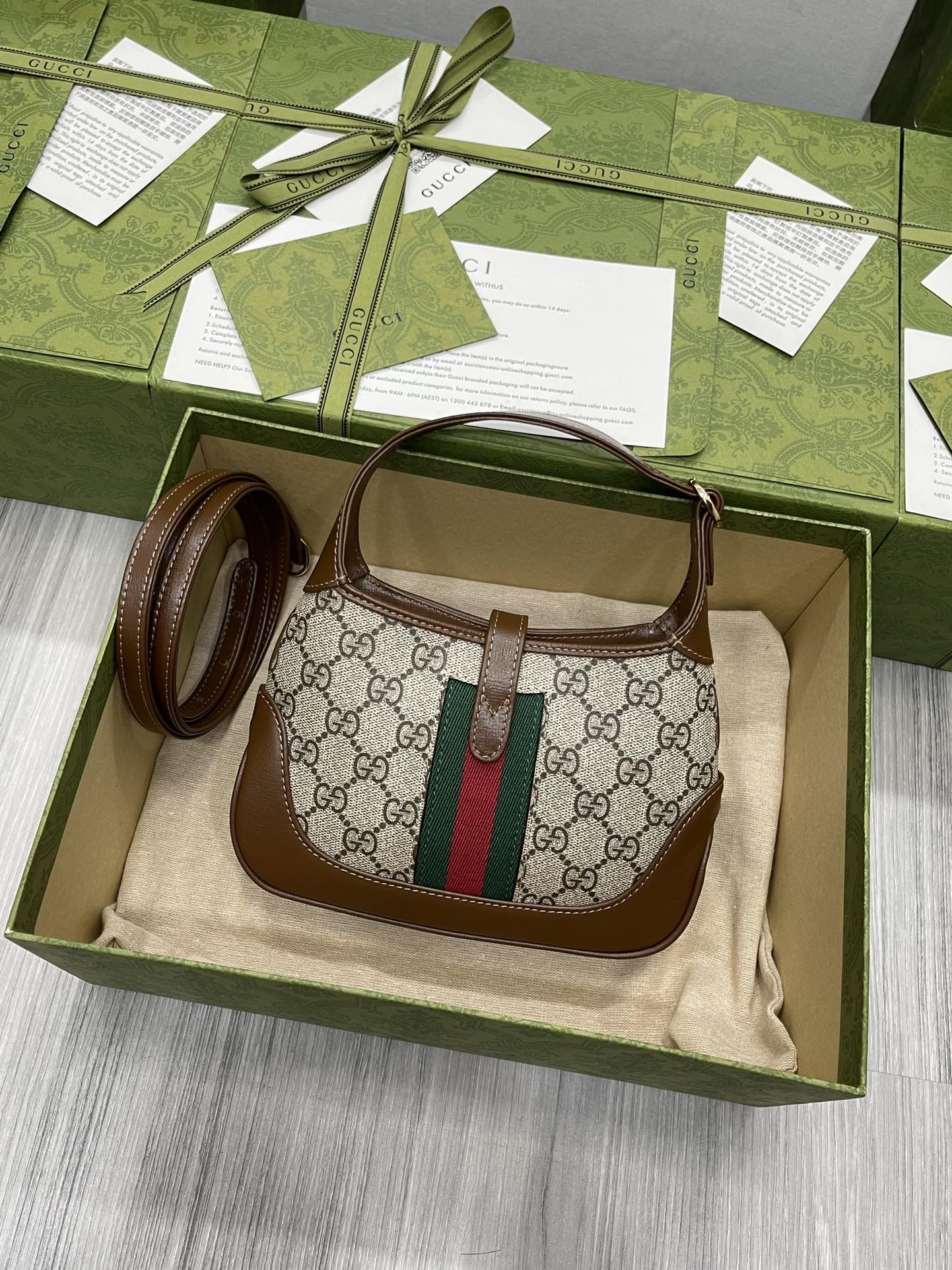 Gucci Jackie 1961 Mini Shoulder Bag Gg Supreme Canvas