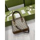 Gucci Horsebit 1955 Mini Top Handle Bag Gg Supreme And Brown Leather