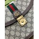 Gucci Ophidia Gg Small Top Handle Bag Beige And Ebony Gg Supreme