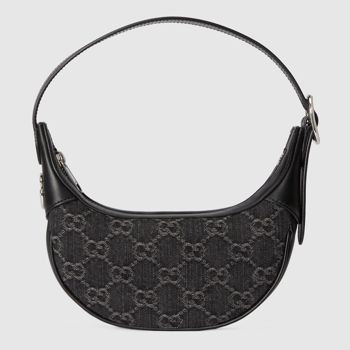 Gucci Ophidia Gg Mini Bag Grey And Black Denim