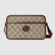 Gucci Mini Bag With Interlocking G Gg Supreme And Brown Leather