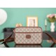 Gucci Mini Bag With Interlocking G Gg Supreme And Brown Leather