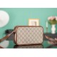 Gucci Mini Bag With Interlocking G Gg Supreme And Brown Leather