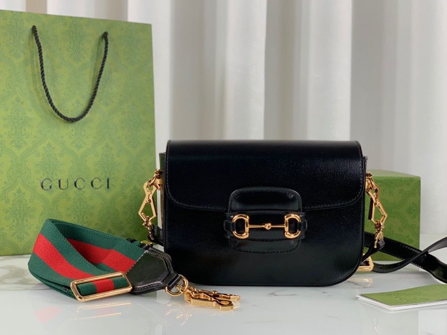 Gucci Horsebit 1955 Mini Bag Black Leather