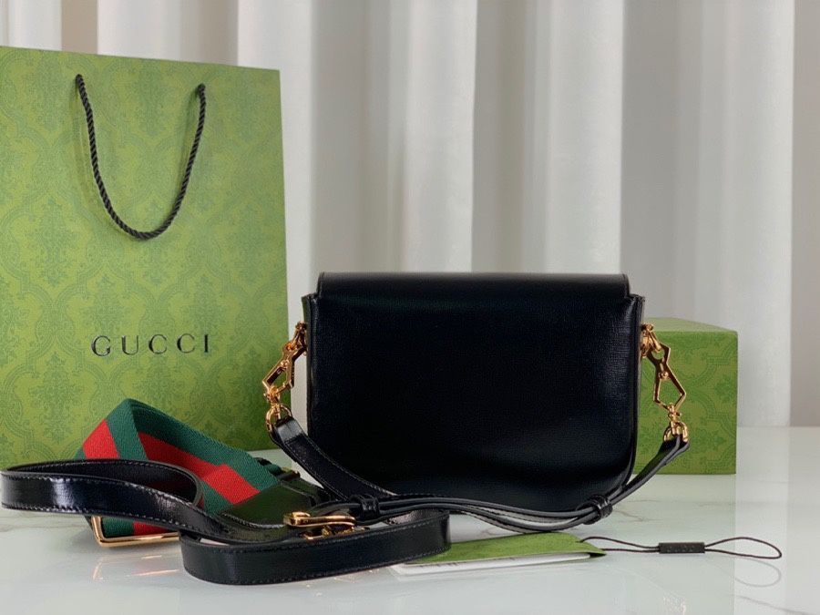 Gucci Horsebit 1955 Mini Bag Black Leather