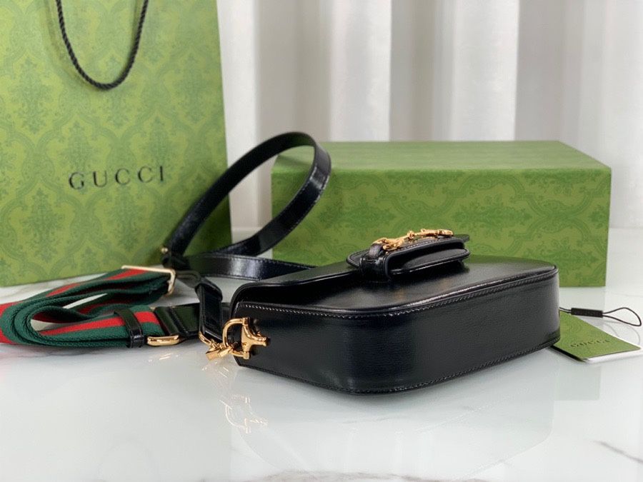 Gucci Horsebit 1955 Mini Bag Black Leather