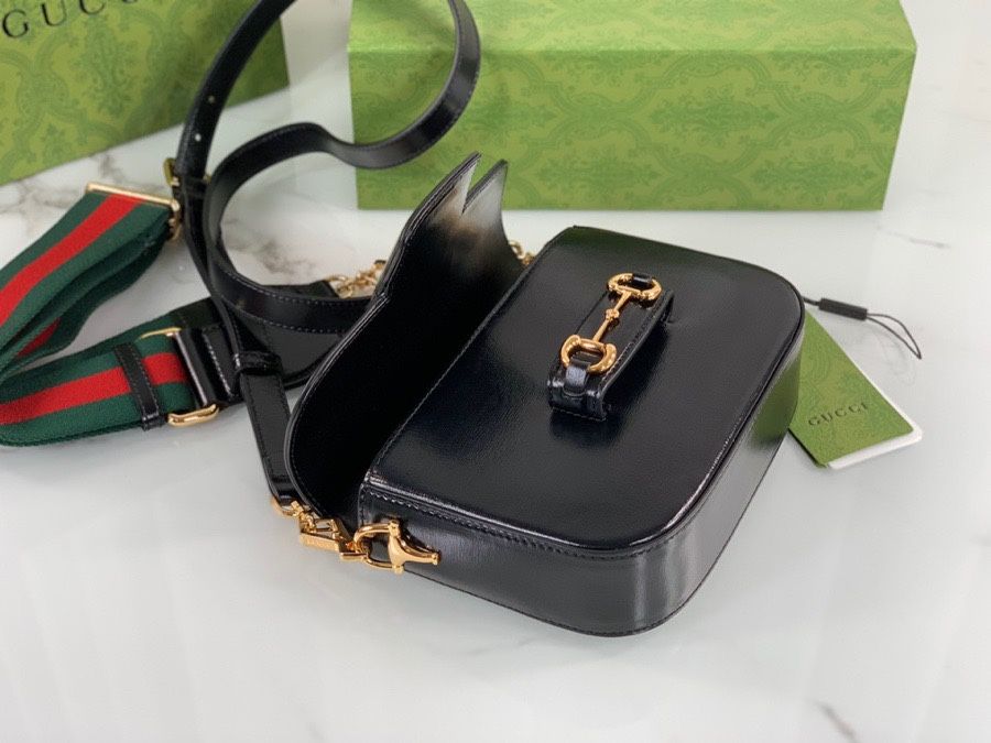 Gucci Horsebit 1955 Mini Bag Black Leather