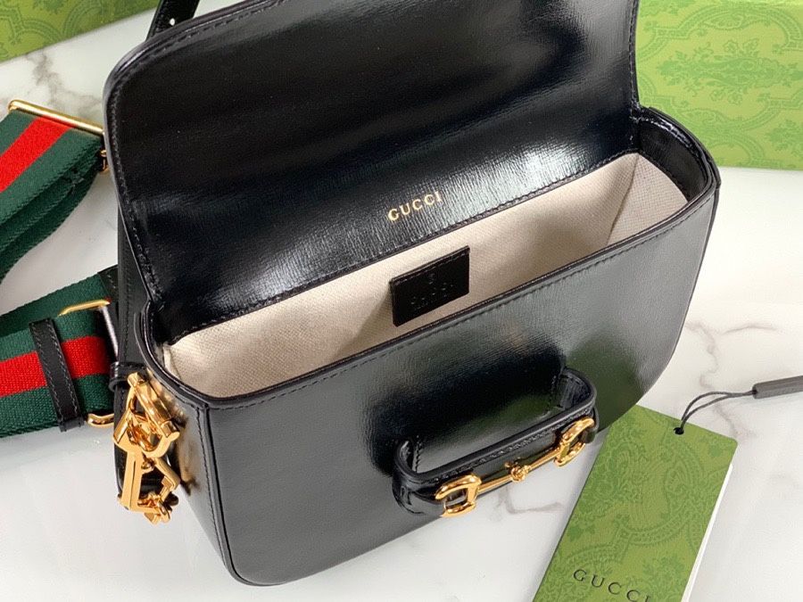 Gucci Horsebit 1955 Mini Bag Black Leather