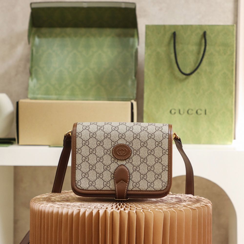 Gucci Mini Crossbody Bag With Interlocking G Gg Supreme