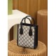 Gucci Mini Tote Bag With Interlocking G Beige And Blue Gg Supreme