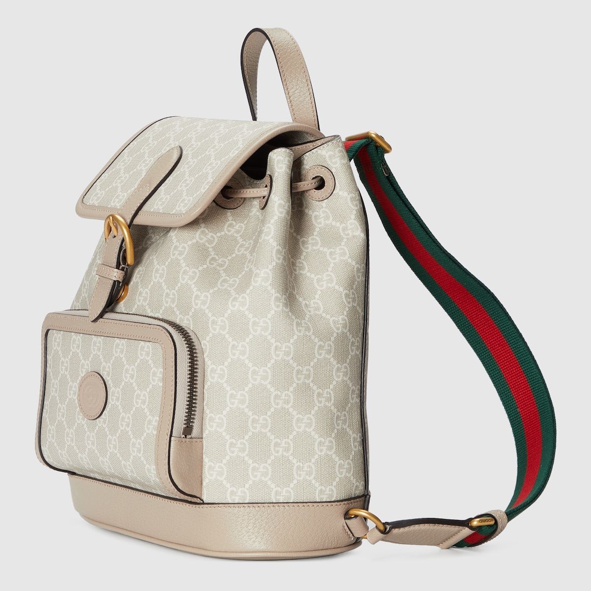 Gucci Backpack With Interlocking G Beige And White Gg Supreme