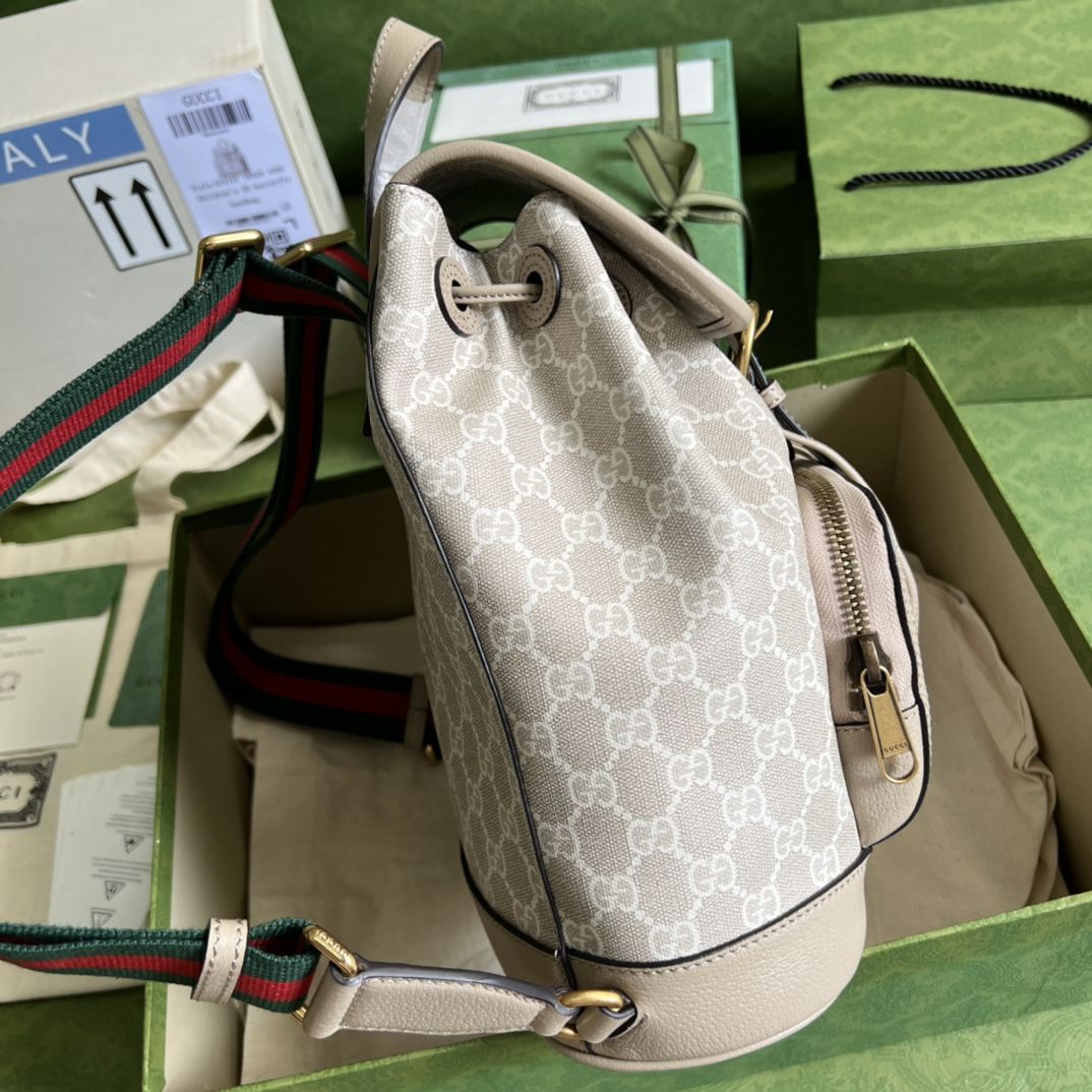 Gucci Backpack With Interlocking G Beige And White Gg Supreme