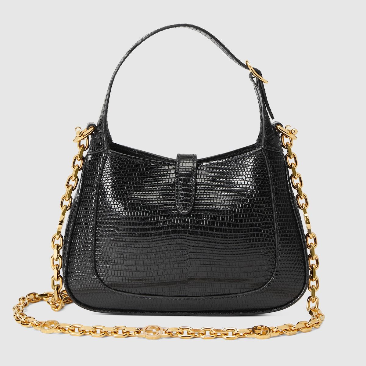 Gucci Jackie 1961 Lizard Mini Bag Black