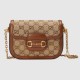 Gucci Horsebit 1955 Gg Mini Bag Camel And Ebony Canvas