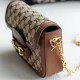 Gucci Horsebit 1955 Gg Mini Bag Camel And Ebony Canvas