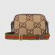 Gucci Jumbo Gg Messenger Bag Camel And Ebony Gg Canvas