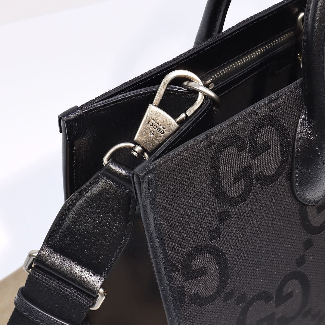 Gucci Jumbo Gg Tote Bag Black Gg Canvas