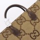 Gucci Jumbo Gg Tote Bag Camel And Ebony Gg Canvas