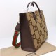 Gucci Jumbo Gg Tote Bag Camel And Ebony Gg Canvas