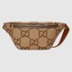 Gucci Jumbo Gg Belt Bag Camel And Ebony Gg Canvas