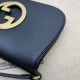 Gucci Blondie Shoulder Bag  Black Leather