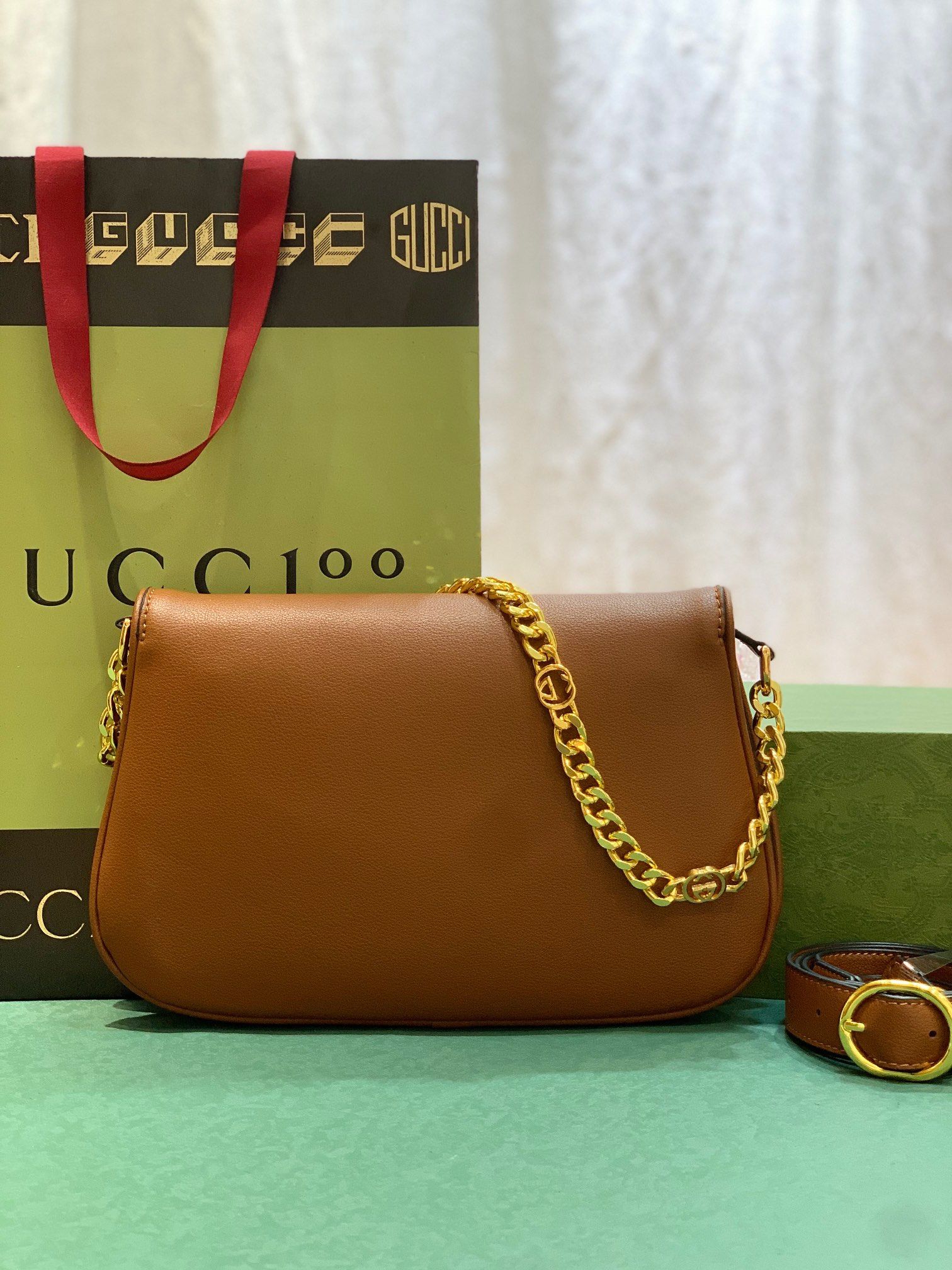 Gucci Blondie Shoulder Bag  Cuir Leather