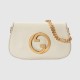 Gucci Blondie Shoulder Bag  White Leather