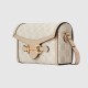 Gucci Horsebit 1955 Mini Bag Beige And White Gg Supreme