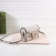 Gucci Horsebit 1955 Mini Bag Beige And White Gg Supreme