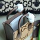 Gucci Jumbo Gg Mini Tote Bag Camel And Ebony Gg Canvas