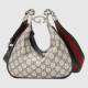 Gucci Attache Small Shoulder Bag Beige And Blue Supreme