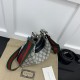 Gucci Attache Small Shoulder Bag Beige And Blue Supreme