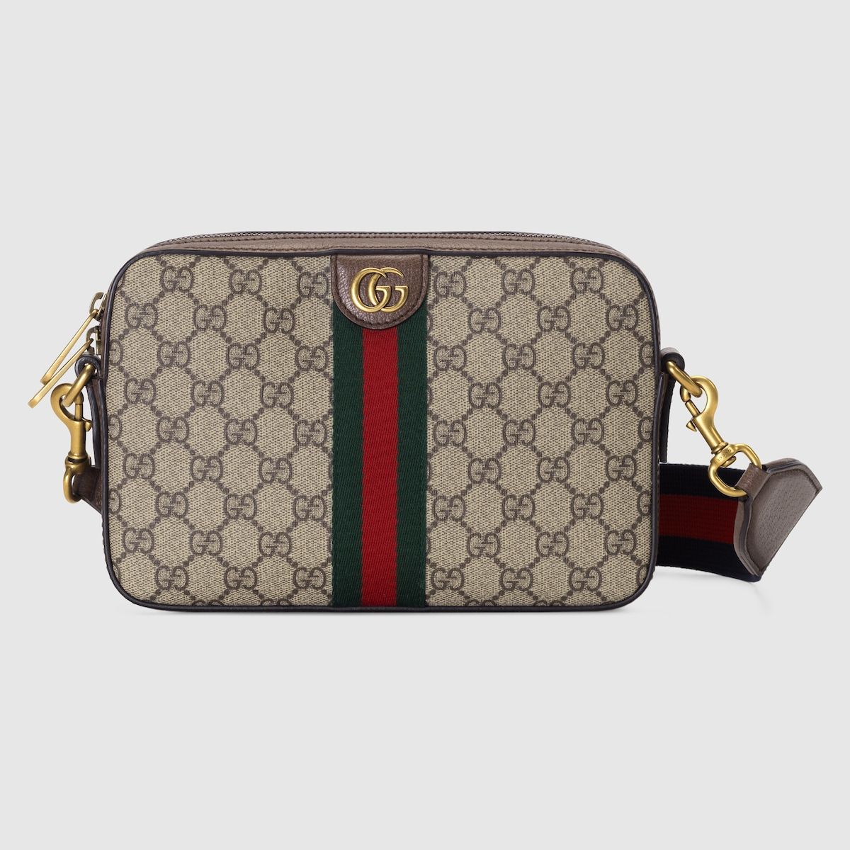 Gucci Ophidia Gg Crossbody Bag Beige And Ebony Gg Supreme