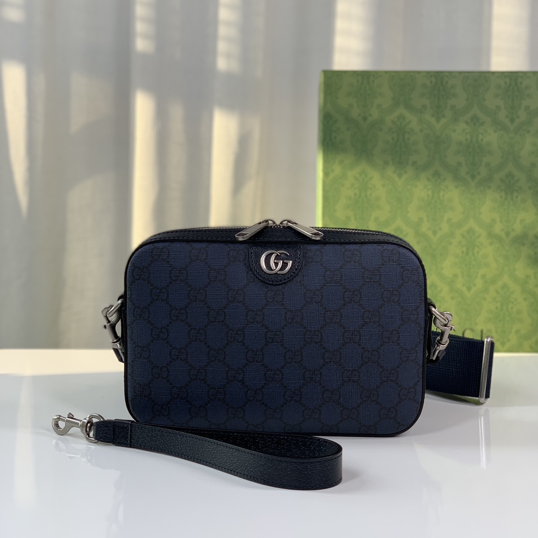 Gucci Ophidia Gg Crossbody Bag Blue And Black Supreme