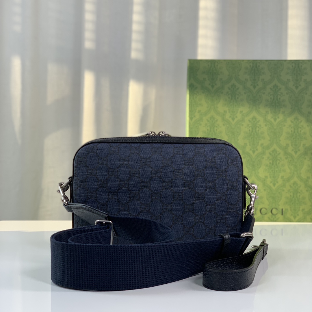 Gucci Ophidia Gg Crossbody Bag Blue And Black Supreme