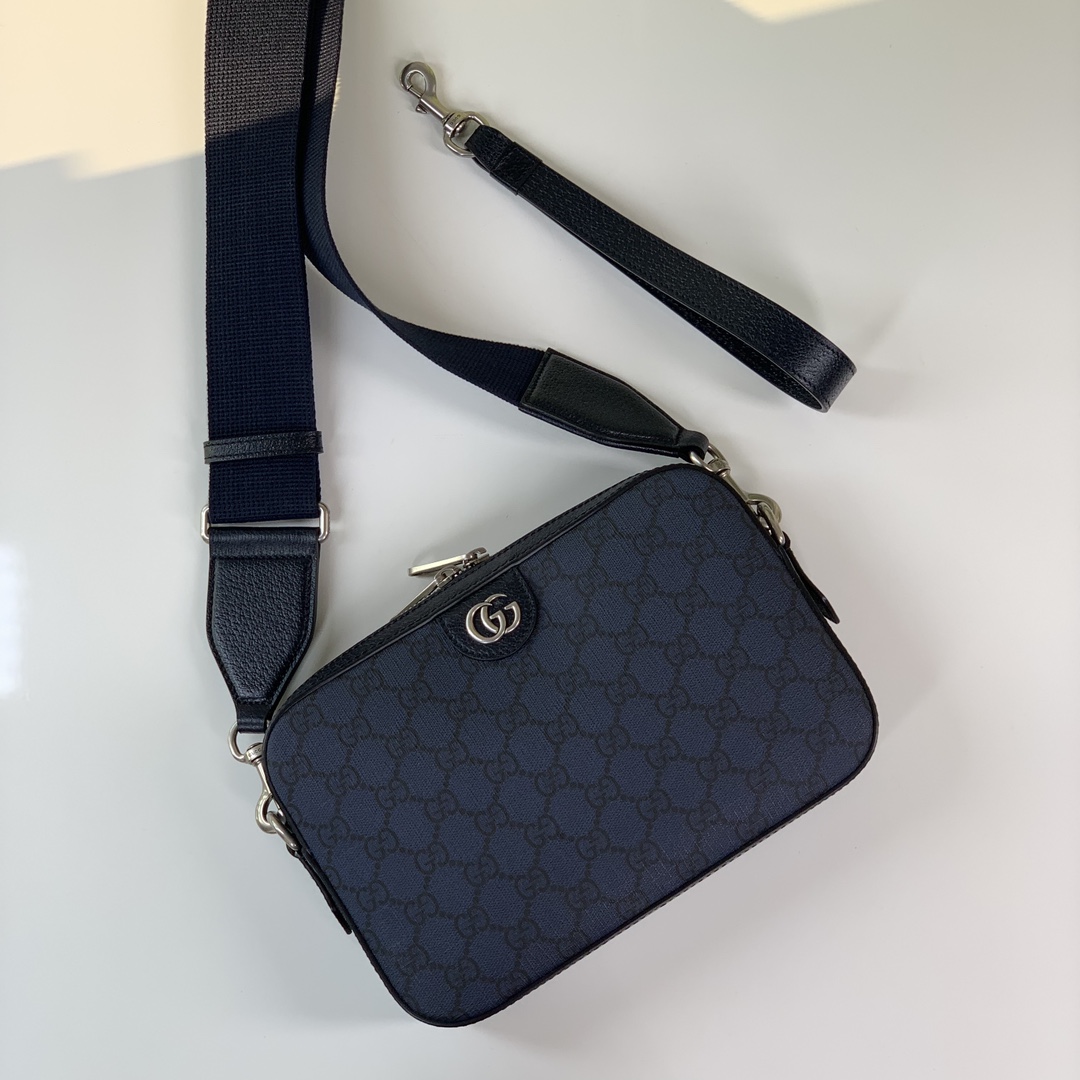 Gucci Ophidia Gg Crossbody Bag Blue And Black Supreme