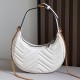 Gucci Gg Marmont Half-Moon-Shaped Mini Bag White Leather