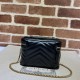 Gucci Gg Marmont Mini Top Handle Bag Black Leather