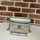 Gucci Gg Marmont Mini Top Handle Bag White Leather