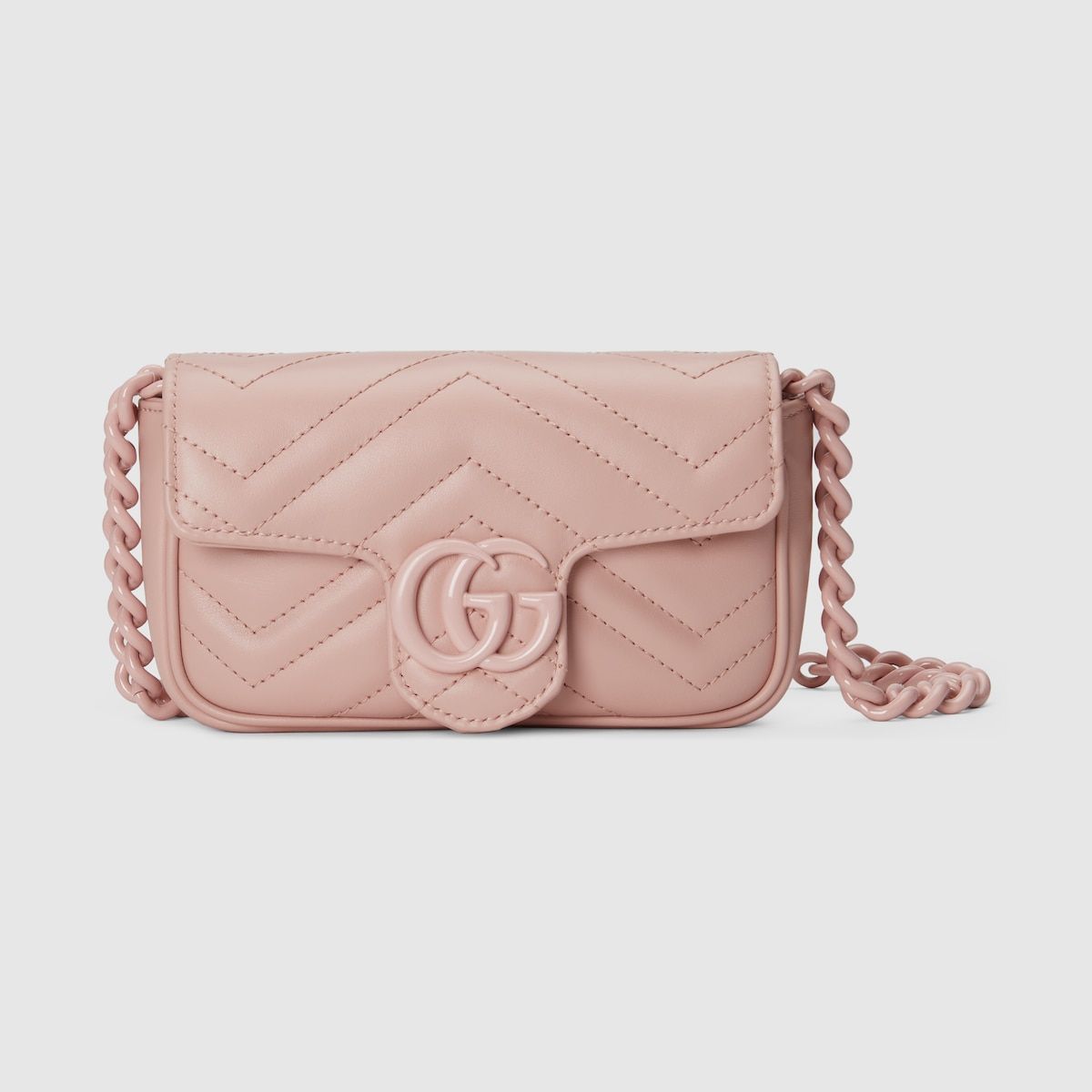 Gucci Gg Marmont Belt Bag Light Pink Leather