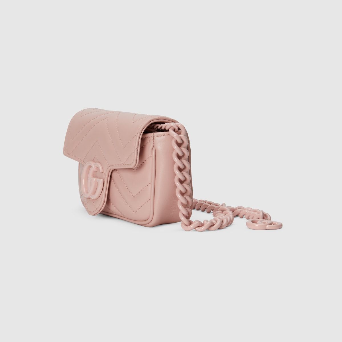 Gucci Gg Marmont Belt Bag Light Pink Leather