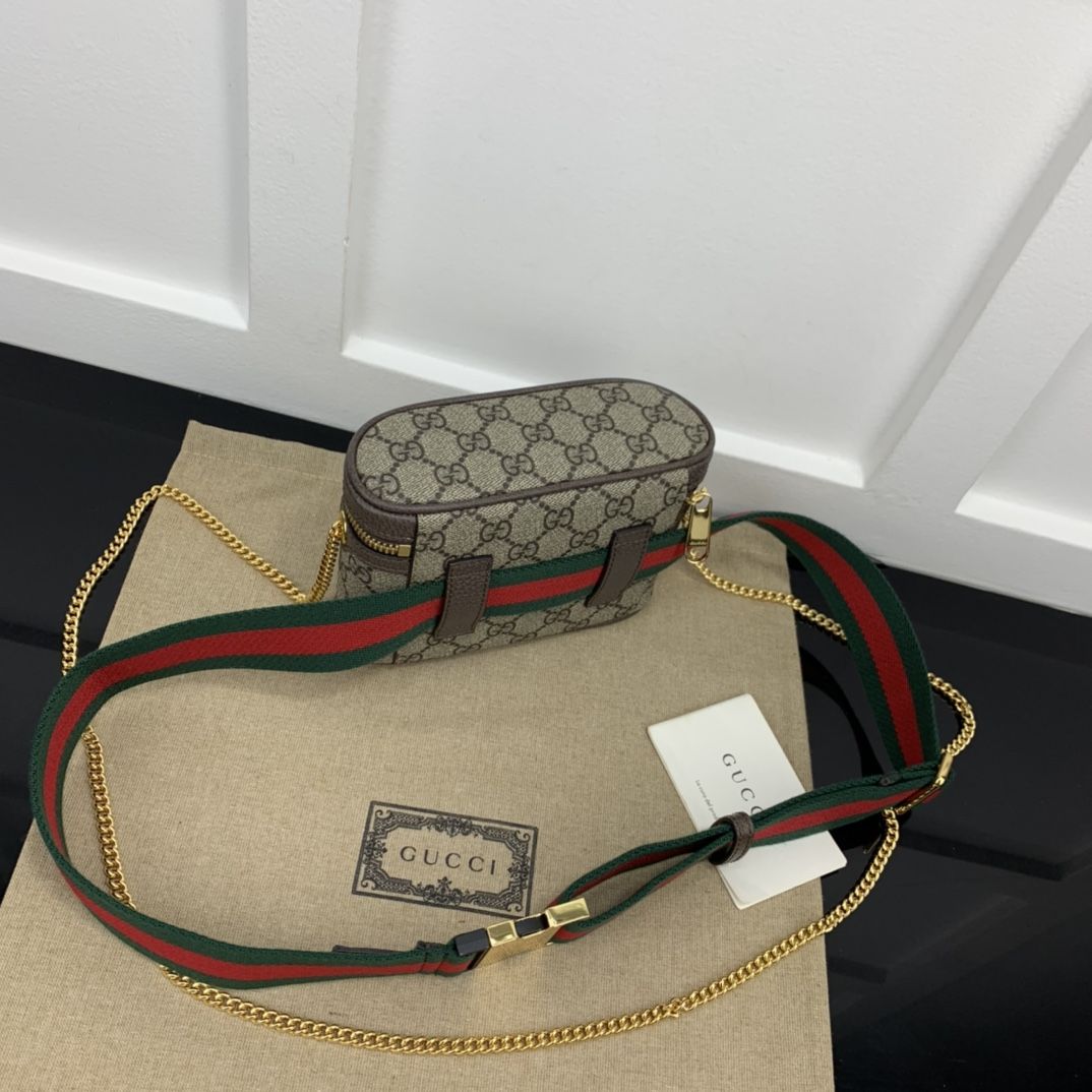 Gucci Ophidia Gg Belt Bag Beige And Ebony Supreme