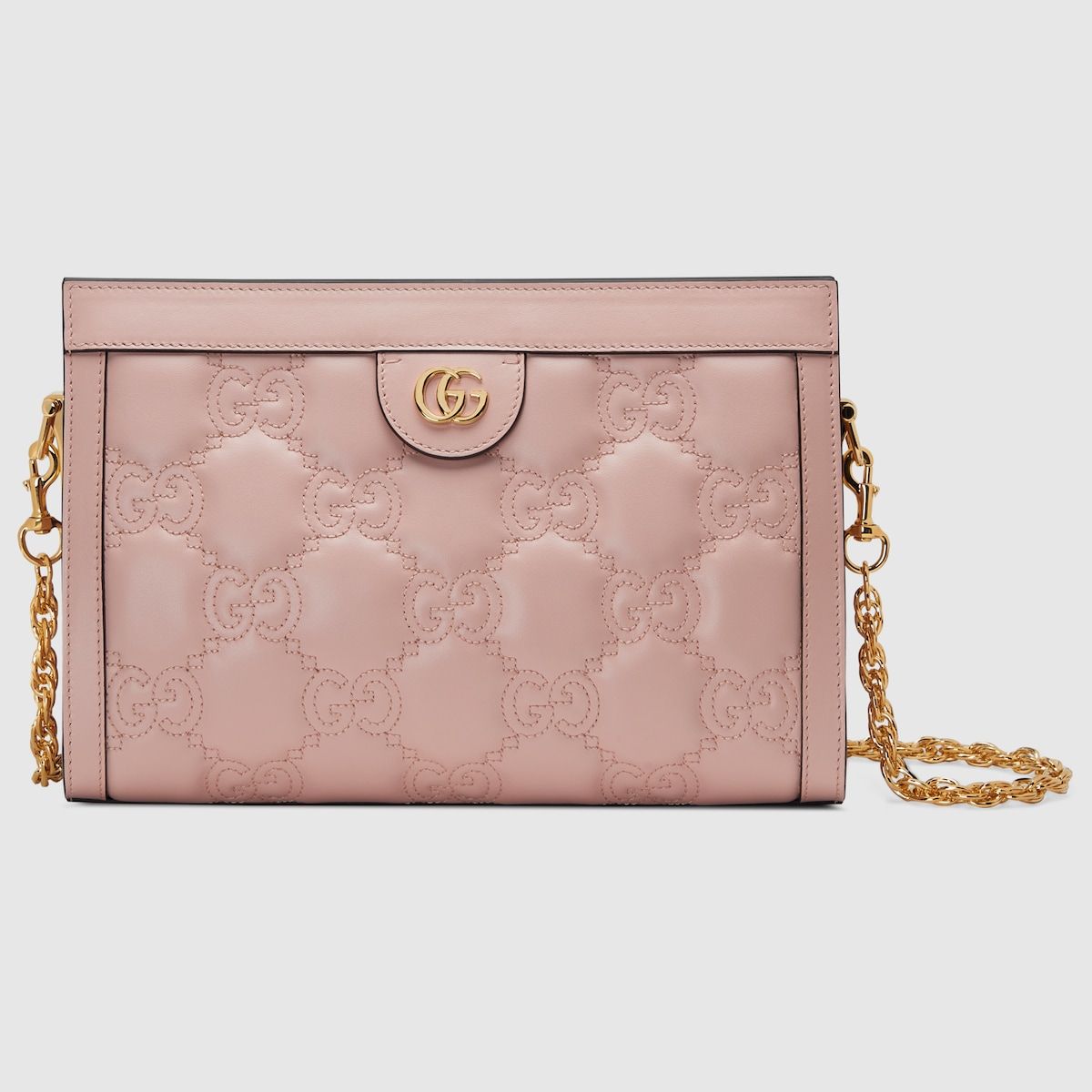 Gucci Gg Matelassé Small Bag Pink Leather