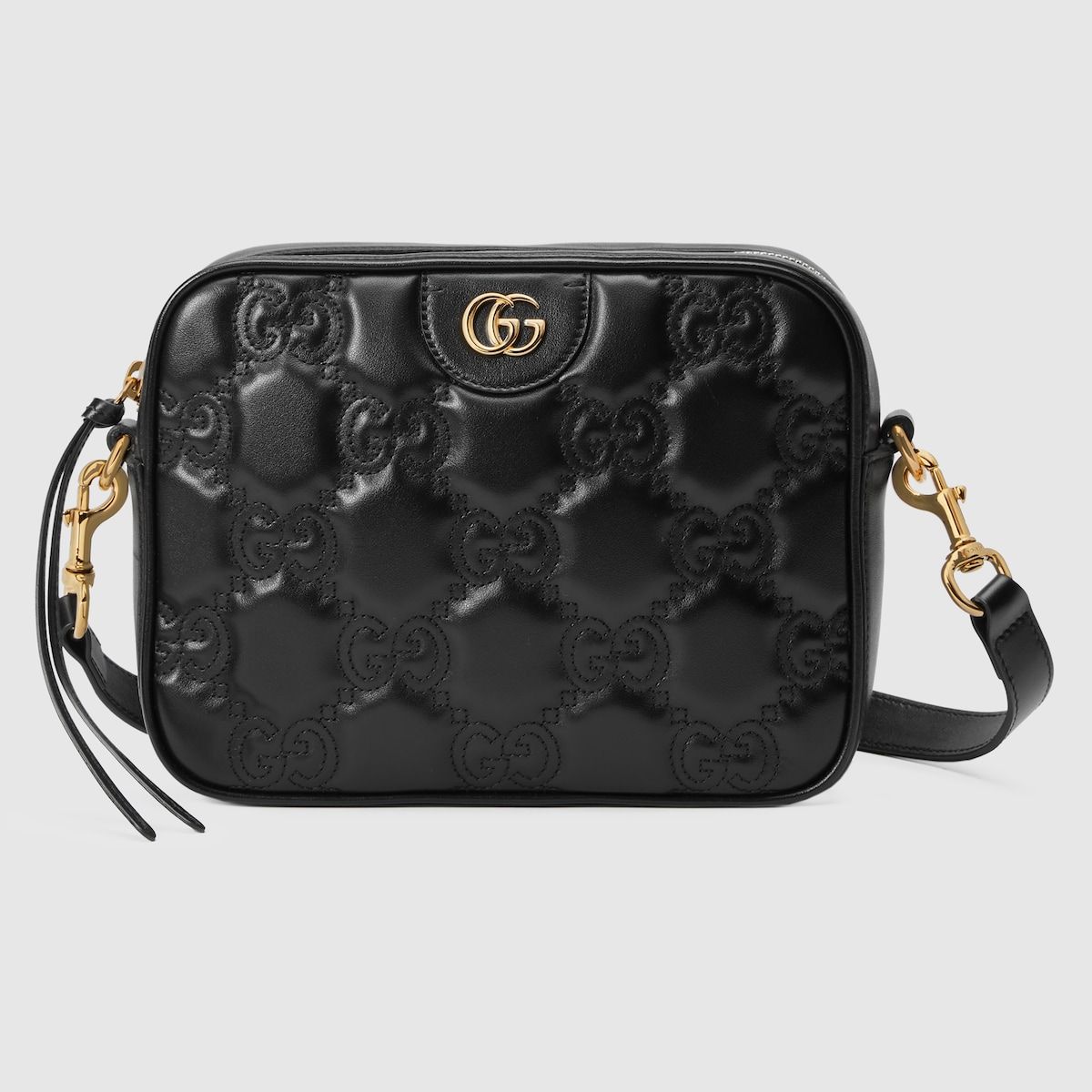 Gucci Gg Matelassé Small Bag Black Leather