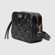 Gucci Gg Matelassé Small Bag Black Leather