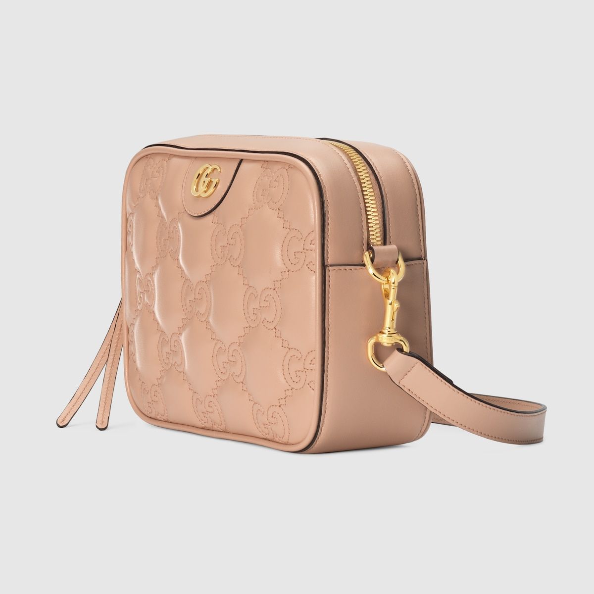 Gucci Gg Matelassé Small Bag Rose Beige Leather