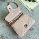 Gucci Gg Marmont Mini Top Handle Bag Light Pink Leather