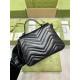 Gucci Gg Marmont Mini Top Handle Bag Black Leather