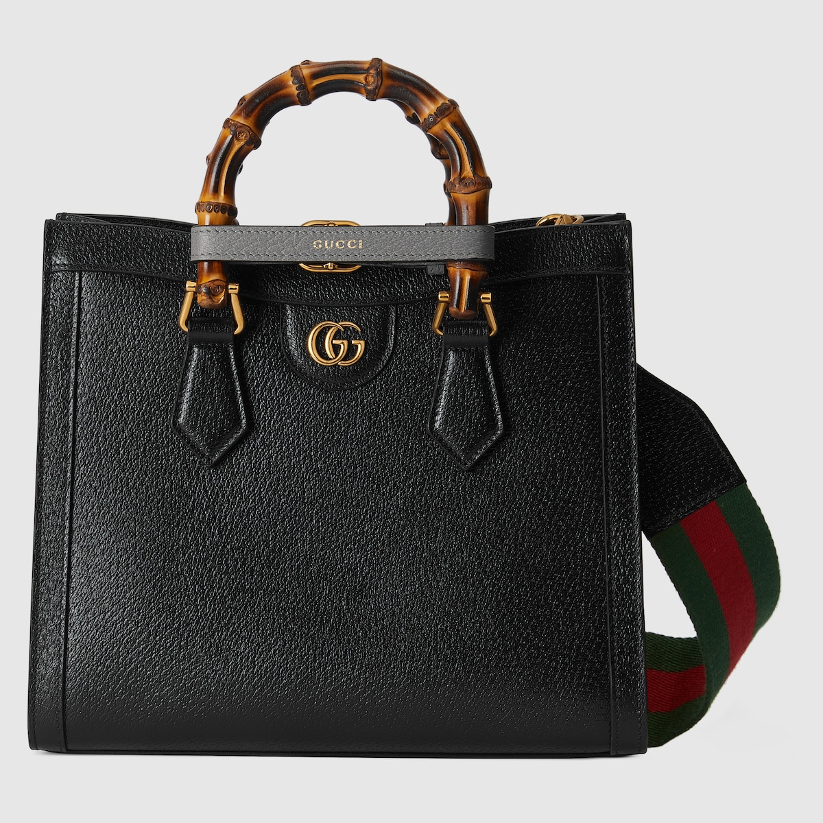 Gucci Diana Small Tote Bag Black Leather