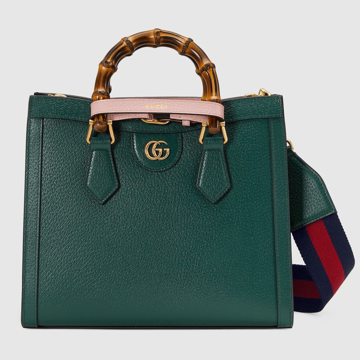 Gucci Diana Small Tote Bag Green Leather